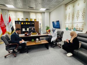 عمادة كلية الصيدلة تبحث مع شعبة النشاطات الطلابية الخطة التنظيمية لحفل التخرج المركزي