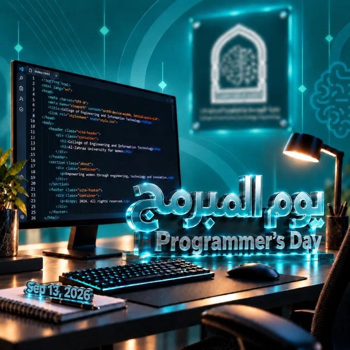 كلية الهندسة وتكنولوجيا المعلومات تهنئ بمناسبة يوم المبرمج