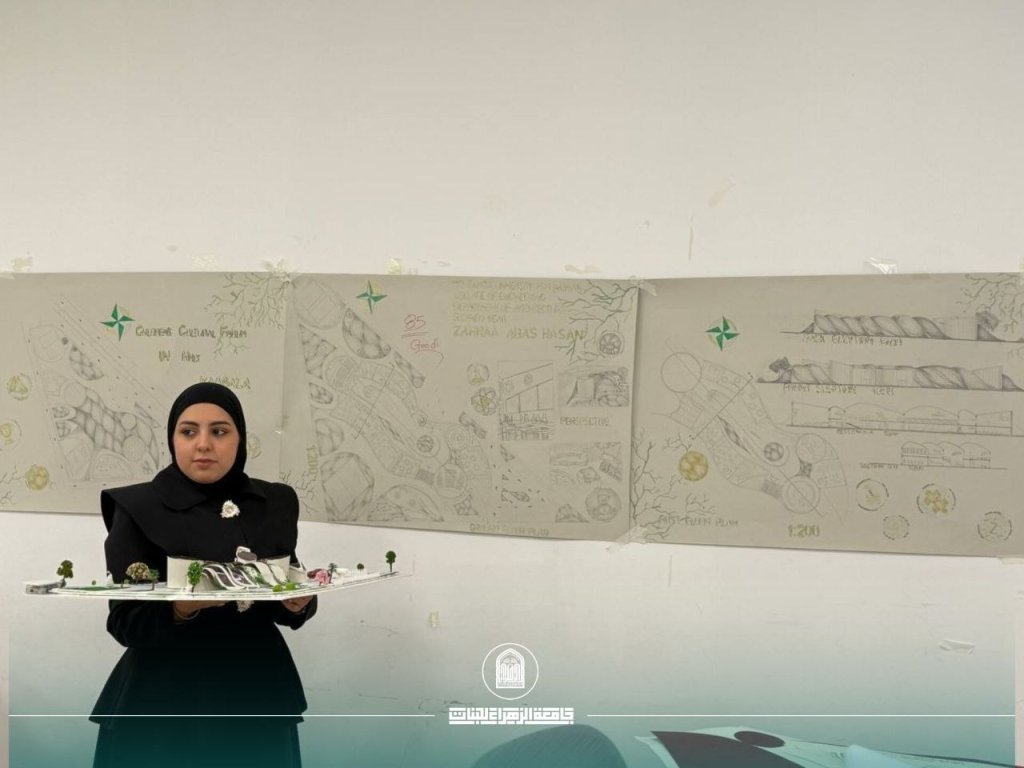 ابداعات معمارية متميزة لطالبات المرحلة الثانية في الامتحان النهائي لمادة التصميم المعماري
