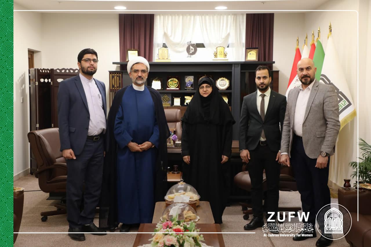 بحضور أكاديميين من جامعة الزهراء ع للبنات ، المستشار الثقافي الايراني يزور مبنى جامعة الزهراء (ع) للبنات .