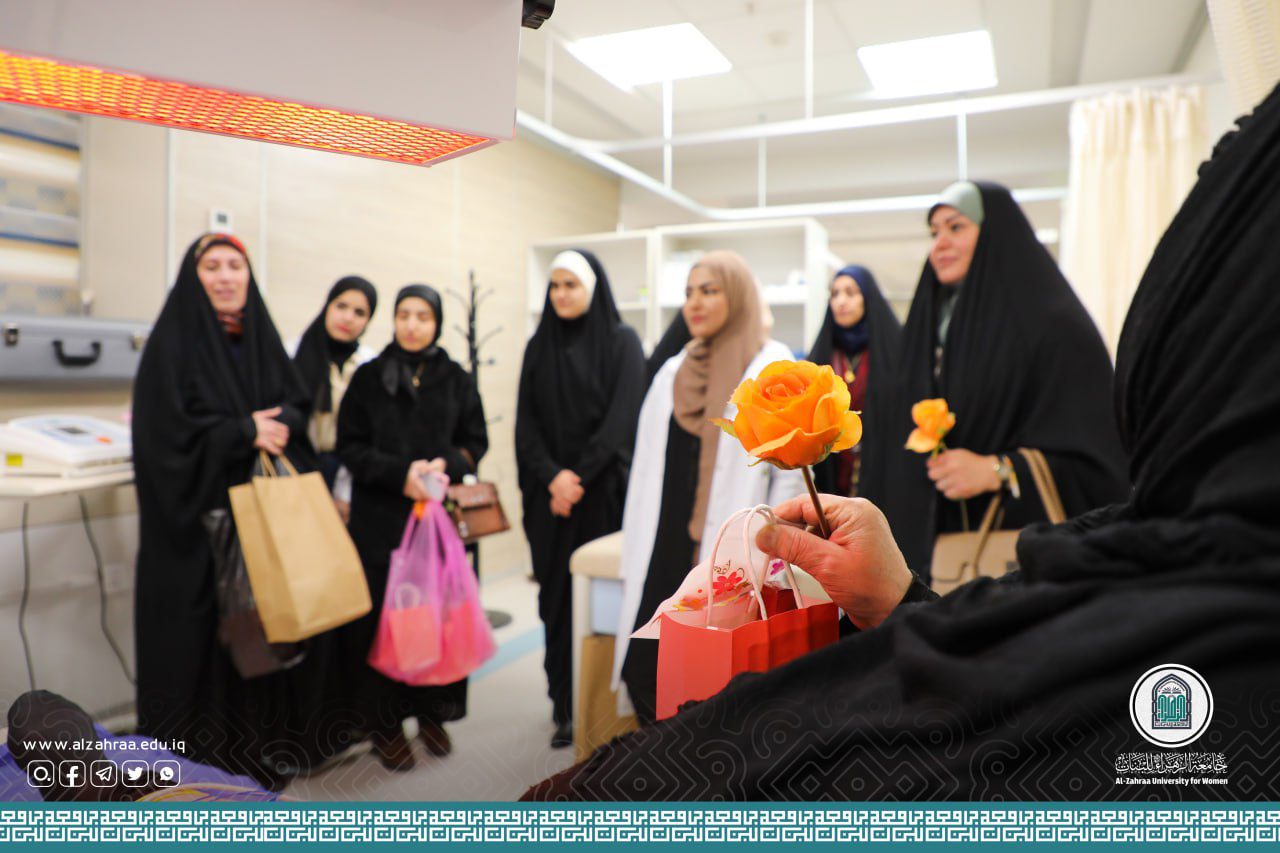وفد من جامعة الزهراء (عليها السلام) يزور مستشفى السيدة خديجة الكبرى