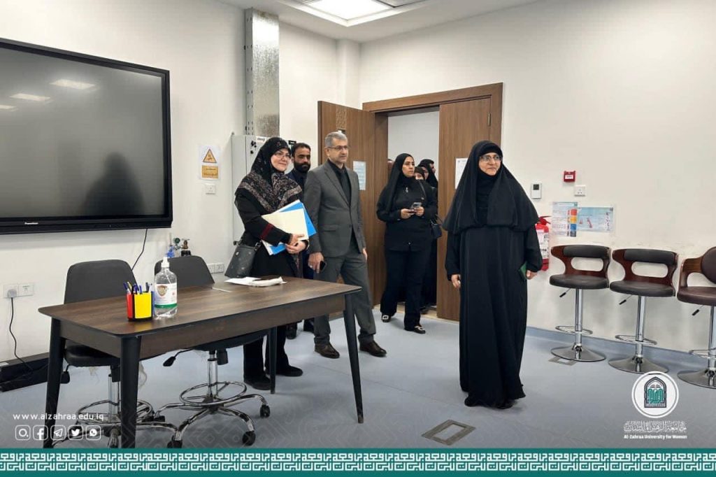 جامعة الزهراء(عليها السلام) تستقبل اللجنة المكلفة بمنح الموافقات الوزارية النهائية لإستحداث كليات وأقسام جديدة في الجامعة