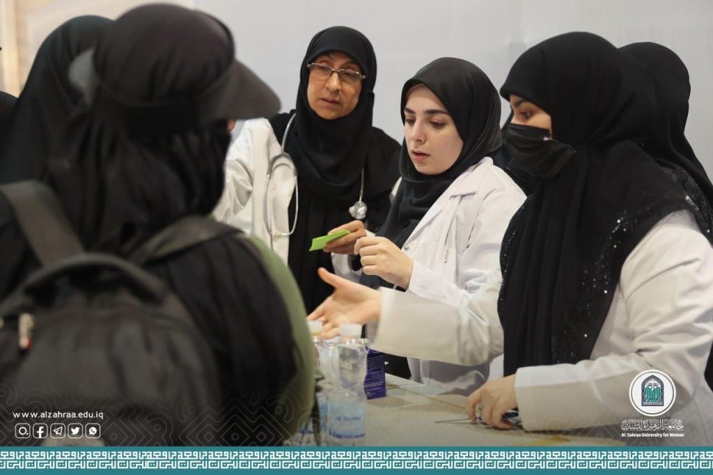 Al-Zahraa University harnesses its medical and awareness capabilities for service of visitors during Fortieth Anniversary Commemoration “Arbaeen” of the Master of Martyrs