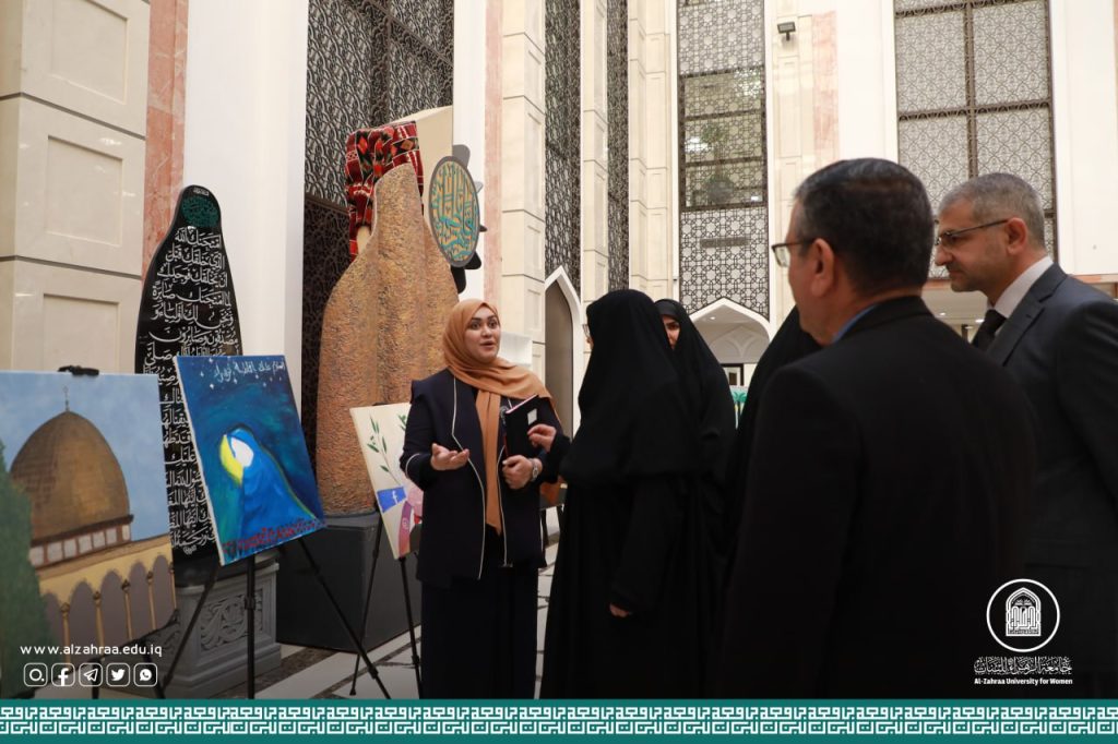 Al-Zahraa University For Women In Solidarity With The Palestinian Issue Holds An Artistic Exhibition