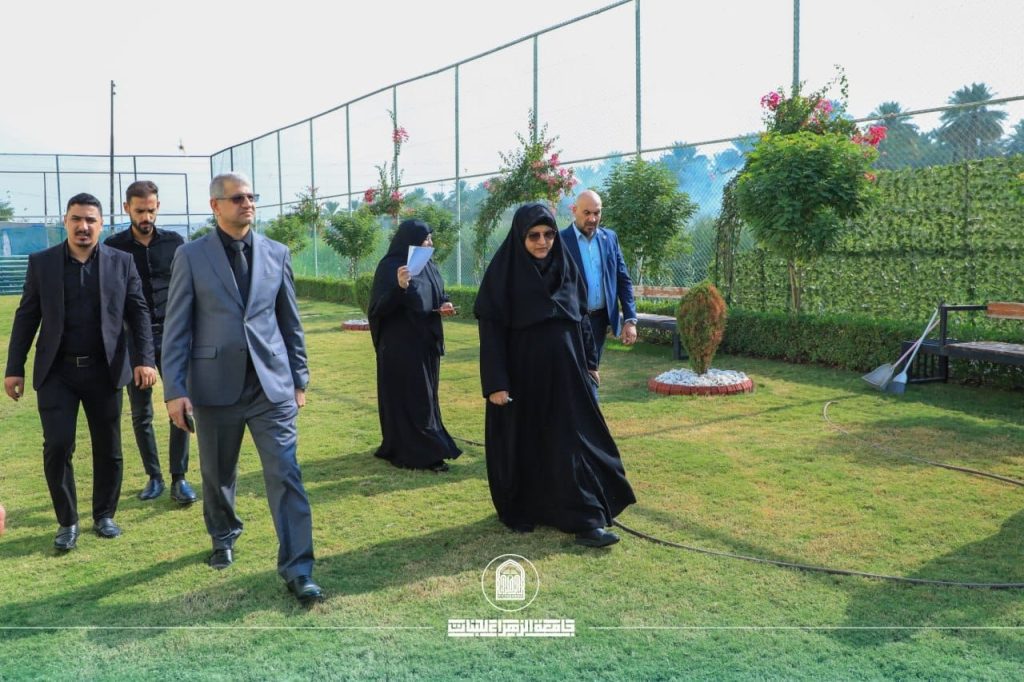 President of Al-Zahraa University for Women Field Tours University Departments