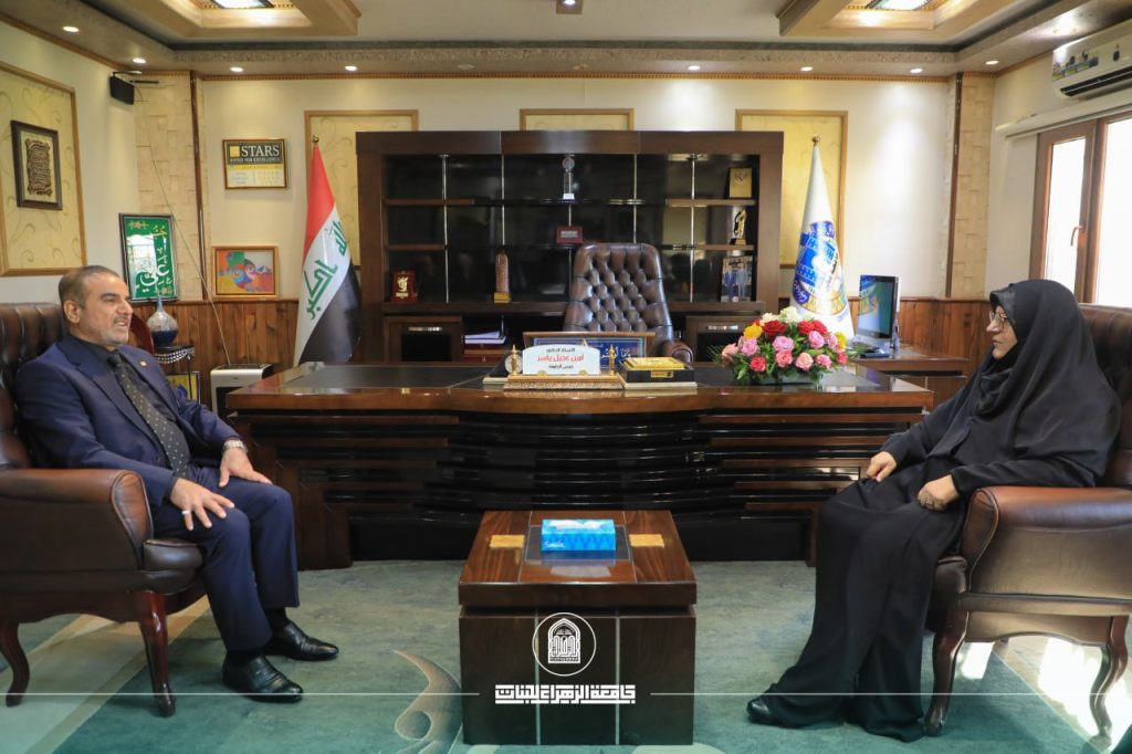 جامعة الزهراء (عليها السلام) للبنات تهنئ أ.د أمين الياسري بتسلمه مهام رئاسة جامعة بابل