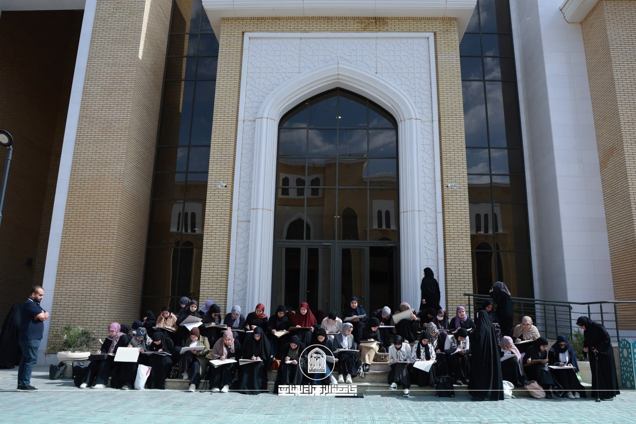 The halls of the College of Engineering and IT at Al-Zahraa University for Women came alive with expressions of architectural passion, as they showcased the essence of design through a practical workshop led by the Architecture Department. The workshop, supervised by Asst. Lect. Maysoun Al-Safi, featured first-year students who actively engaged in developing their architectural drawing skills, blending modern architecture with the Islamic design elements that define the university’s unique aesthetic.